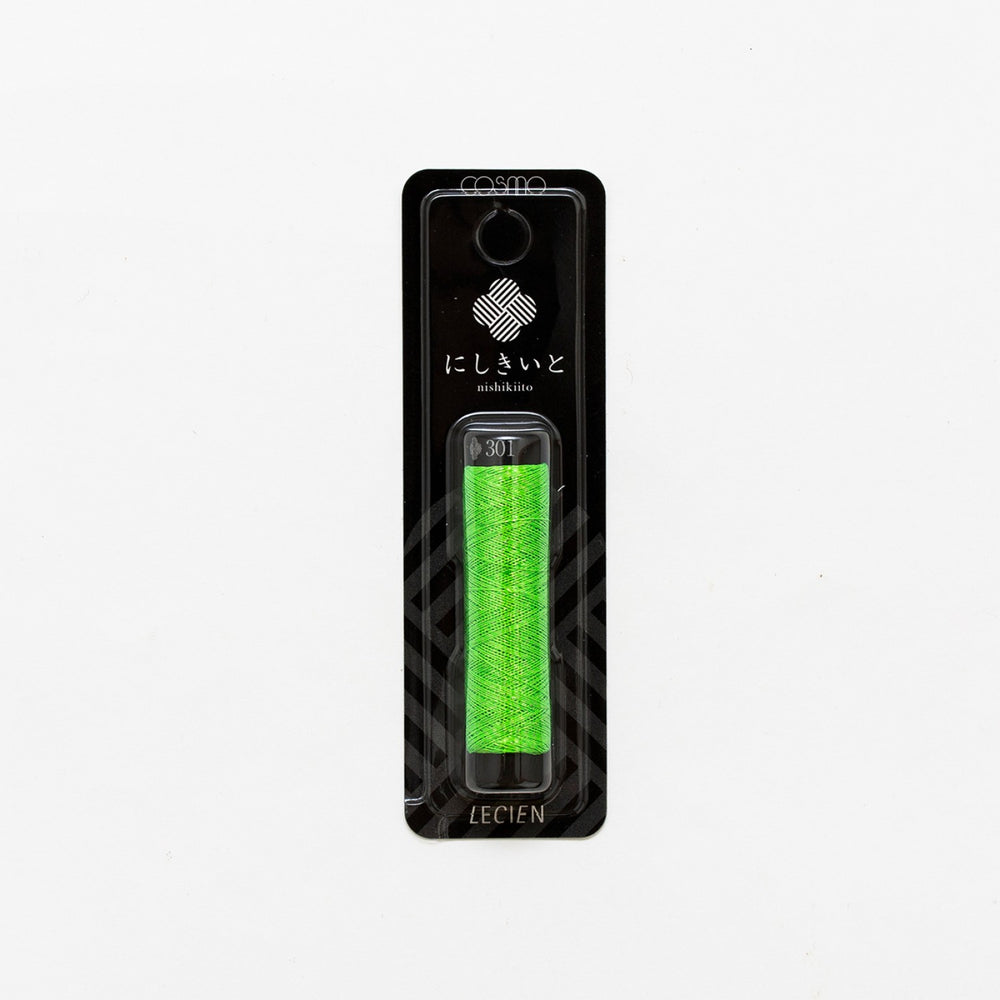 Metallic Embroidery Floss | Cosmo Nishikiito Neoni- FROG (301) Floss - Snuggly Monkey