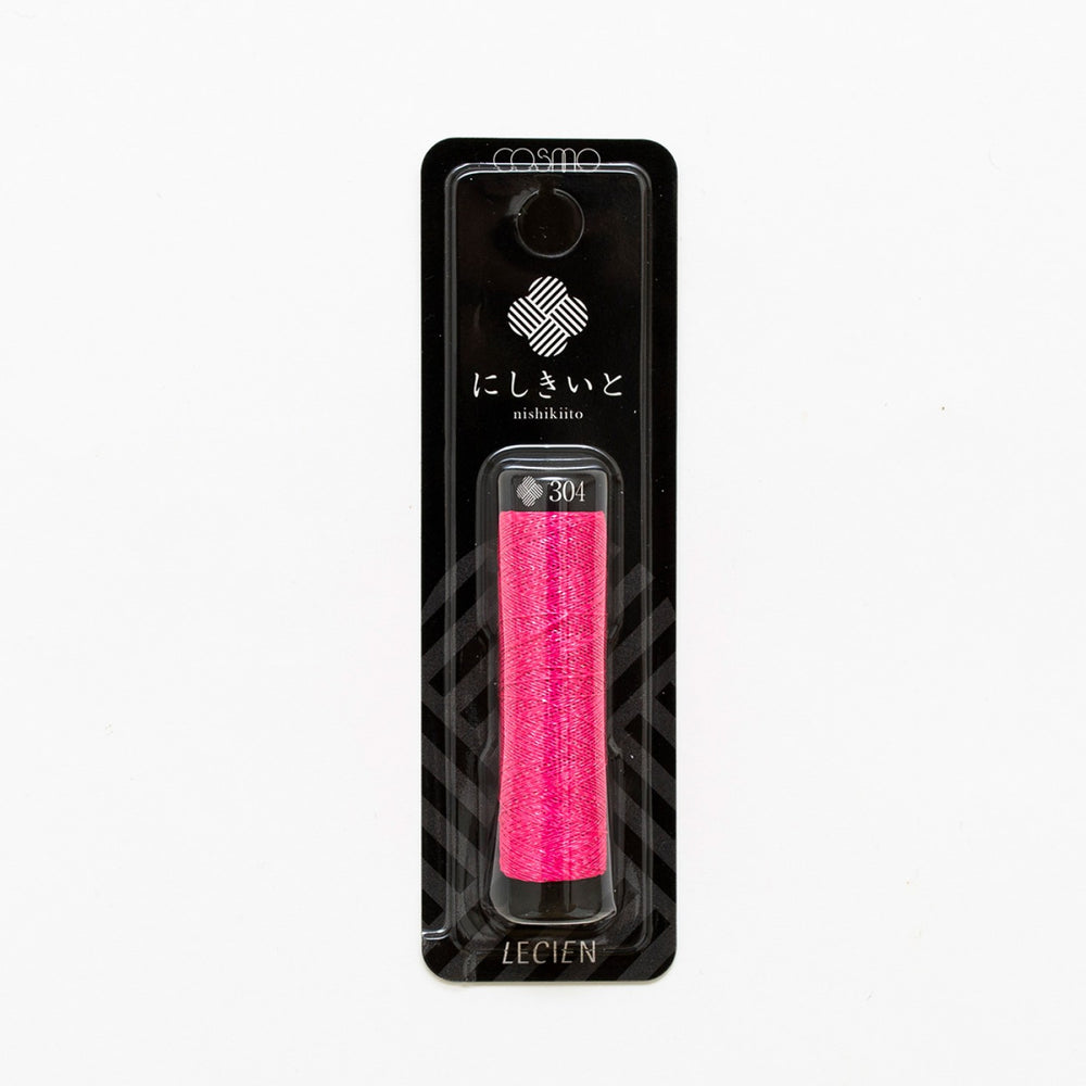 Metallic Embroidery Floss | Cosmo Nishikiito Neoni- DRAGONFRUIT (304) Floss - Snuggly Monkey