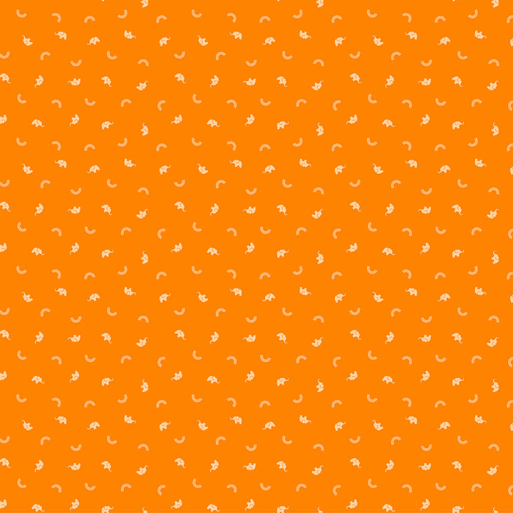 FIGO Fabrics Lucky Charms - Elephants in Orange