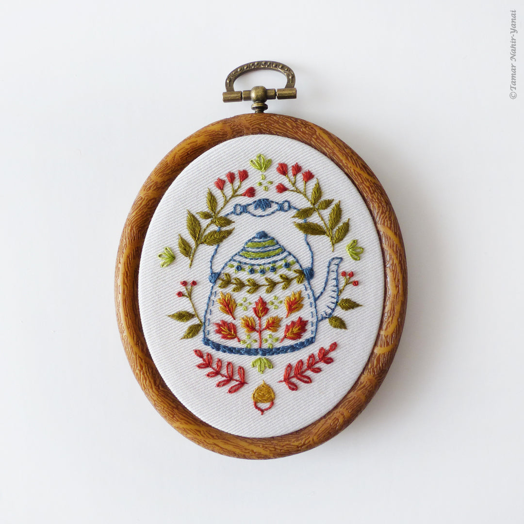 Autumn Kettle Embroidery Kit