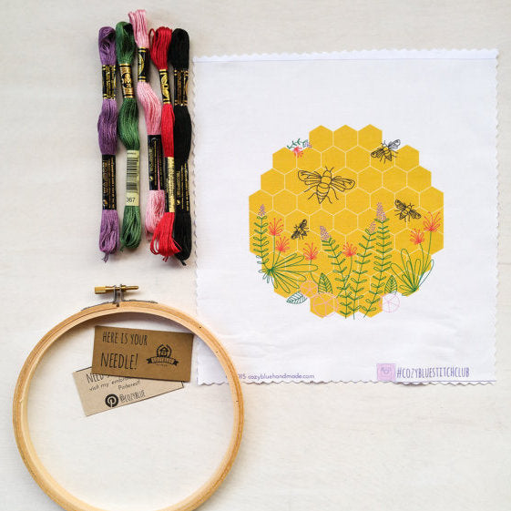 cozyblue Embroidery Kit :: Bee Lovely Patterns - Snuggly Monkey