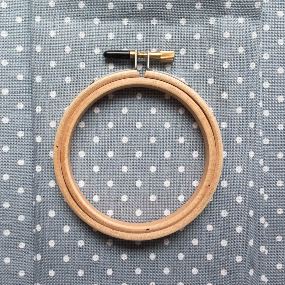 Blue Polka Dot Cross Stitch Linen Fabric (32 count) Fabric - Snuggly Monkey