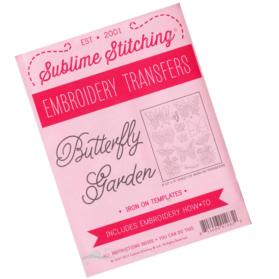 Butterly Garden Embroidery Pattern | Sublime Stitching Patterns - Snuggly Monkey