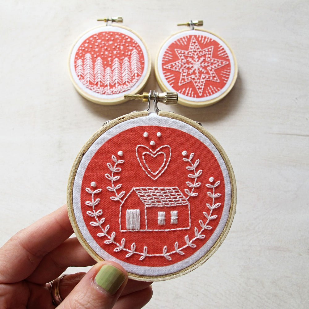 cozyblue Embroidery Kit :: Holiday Ornaments Patterns - Snuggly Monkey