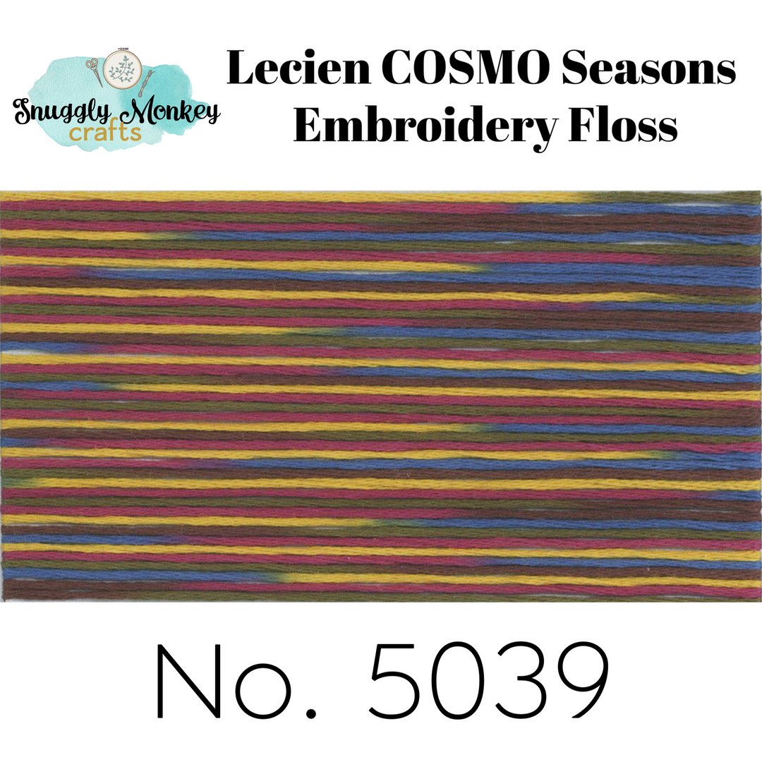 COSMO Seasons Variegated Embroidery Floss - 5036, 5037, 5038, 5039, 5040 Floss - Snuggly Monkey