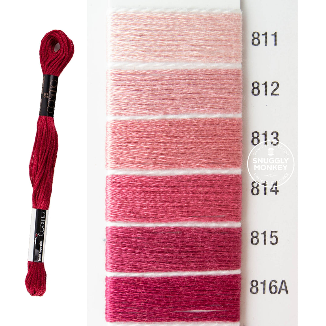 Cosmo Embroidery Floss - Mauve (No. 811-816A)