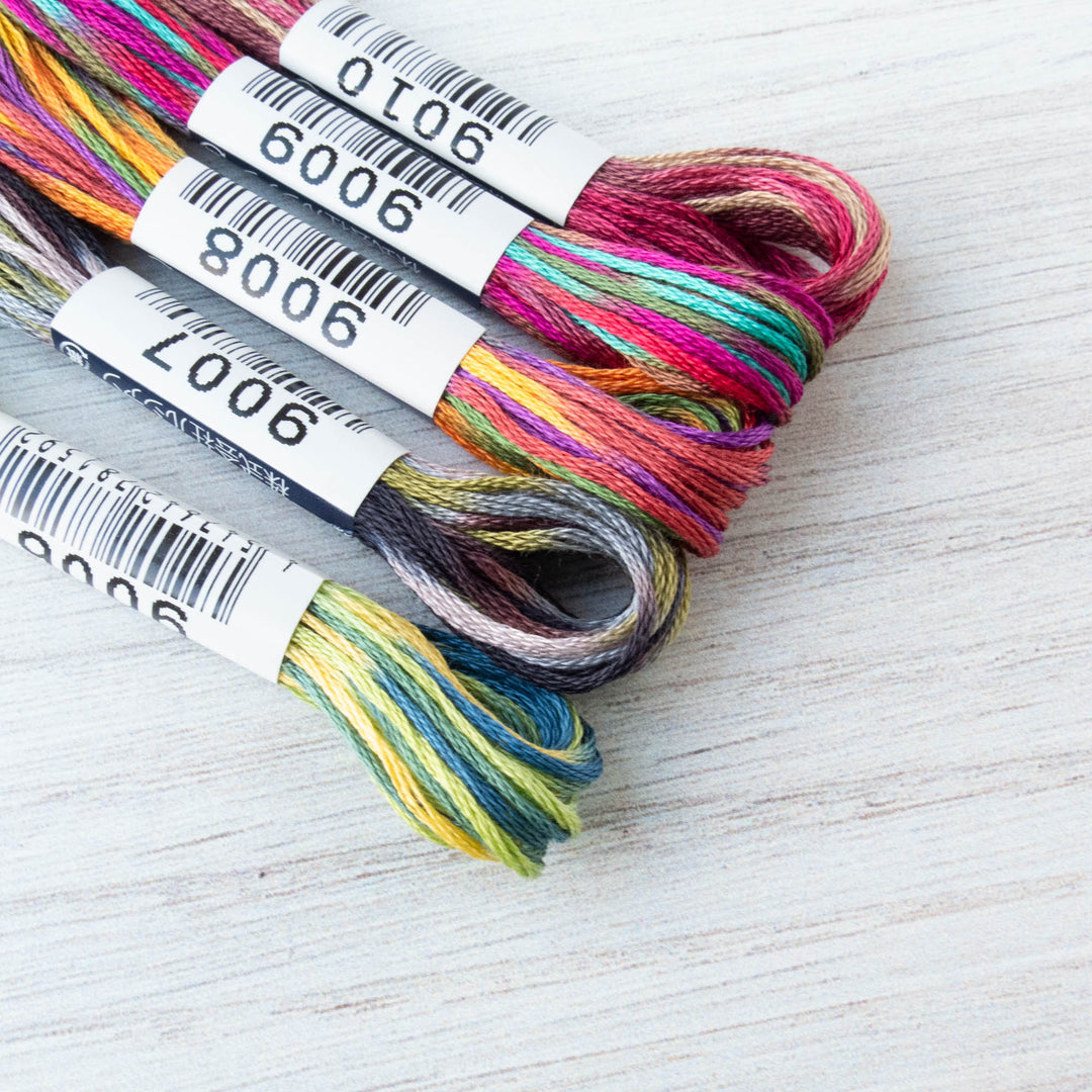 COSMO Seasons Variegated Embroidery Floss - 9006, 9007, 9008, 9009, 9010 Floss - Snuggly Monkey