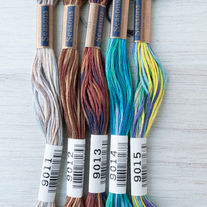 COSMO Seasons Variegated Embroidery Floss - 9011, 9012, 9013, 9014, 9015 Floss - Snuggly Monkey