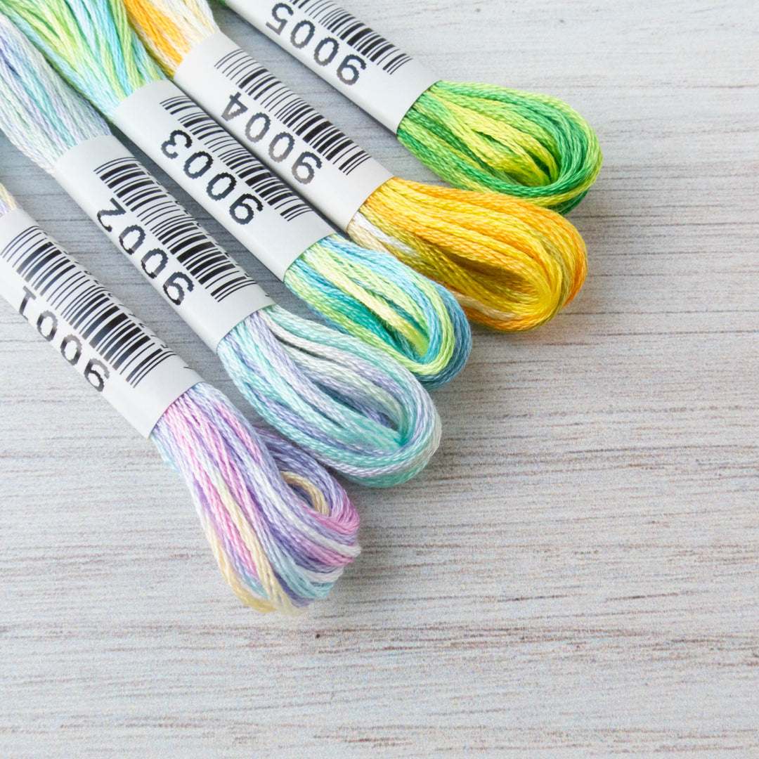 COSMO Seasons Variegated Embroidery Floss - 9001, 9002, 9003, 9004, 9005 Floss - Snuggly Monkey