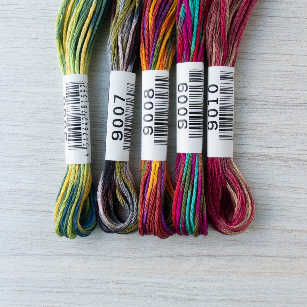 COSMO Seasons Variegated Embroidery Floss - 9006, 9007, 9008, 9009, 9010 Floss - Snuggly Monkey