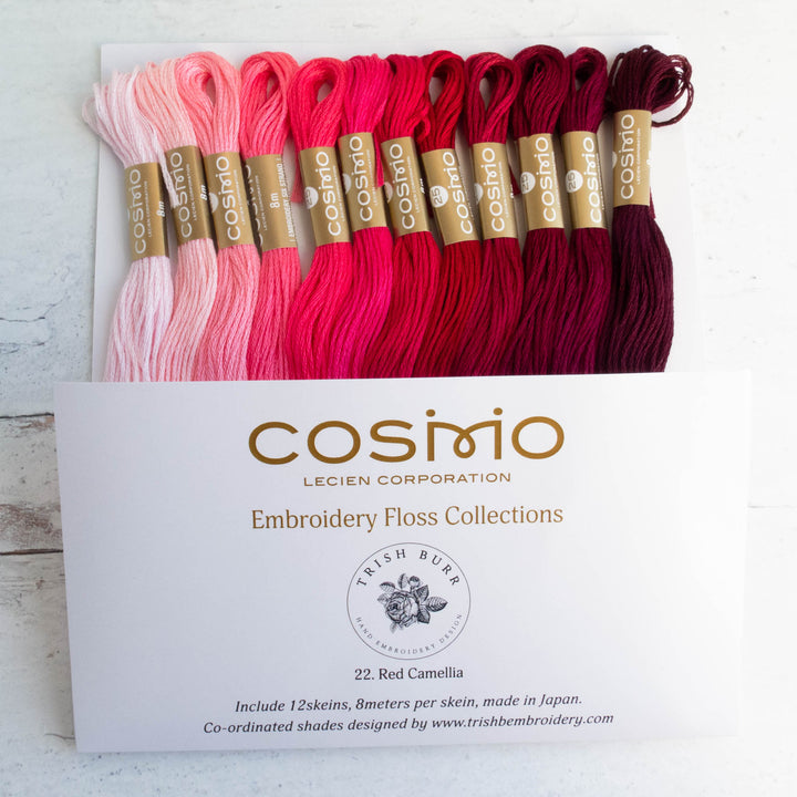 Cosmo Embroidery Floss Set - Red Camellia