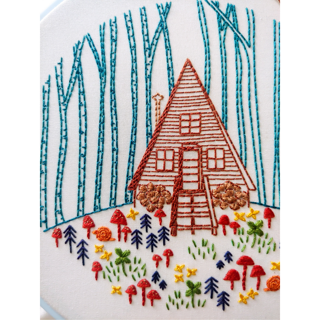 Cozy Cabin Embroidery Kit