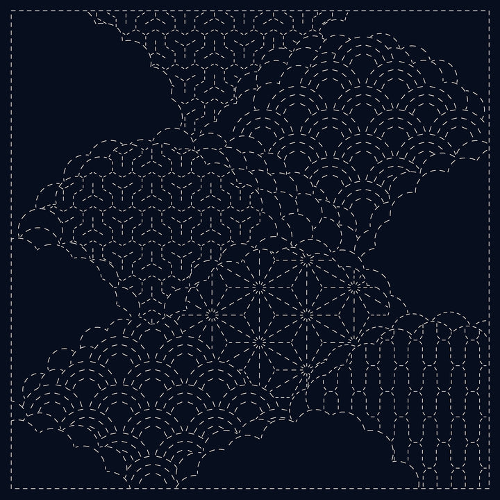 Cumulus Cloud Pre-Printed Sashiko Sampler