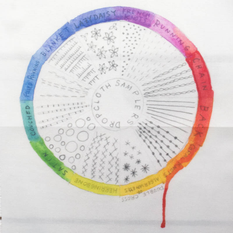 Dropcloth Embroidery Samplers :: Color Wheel Patterns - Snuggly Monkey