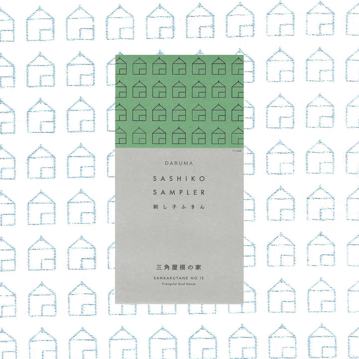 Daruma Hitomezashi Sashiko Sampler - Sankakuyane no Ie(1158)