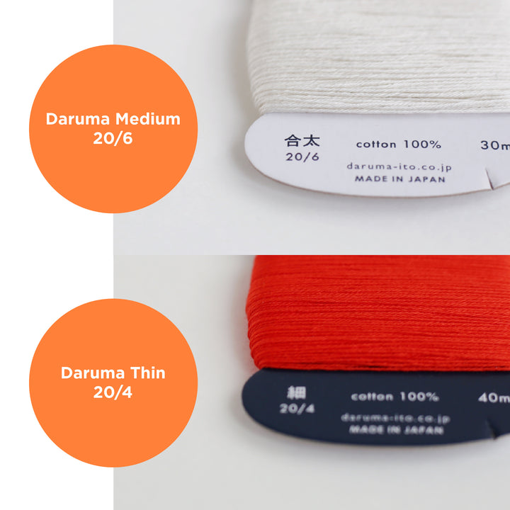 Daruma Carded Sashiko Thread - Off White (no. 202)