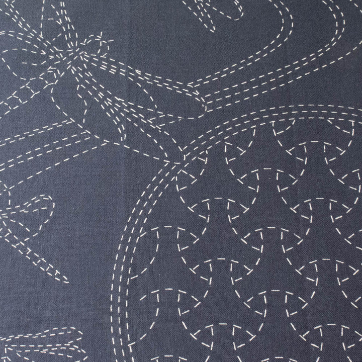 Dragonflies Sashiko Embroidery Sampler (Navy) Sashiko - Snuggly Monkey