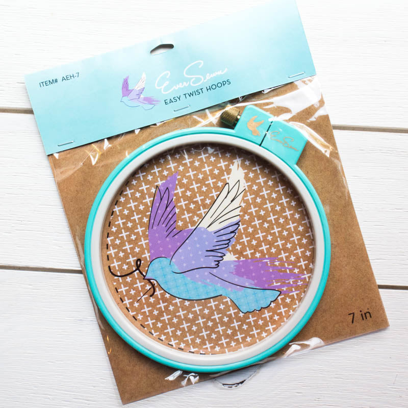 EverSewn 7 inch Easy Twist Embroidery Hoop Embroidery Hoops - Snuggly Monkey