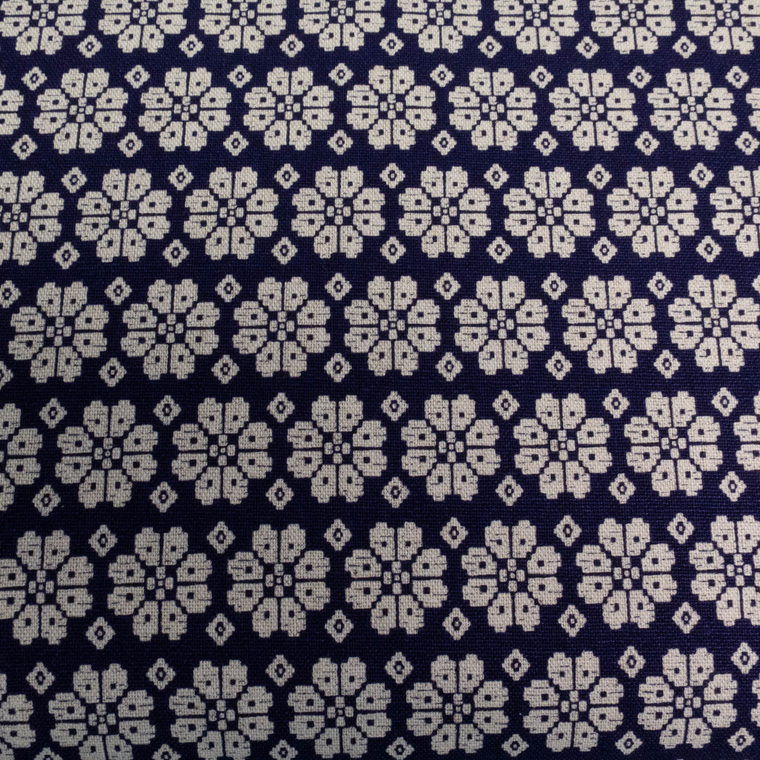 Kokka Sashiko Pattern Canvas - Blue Kogin