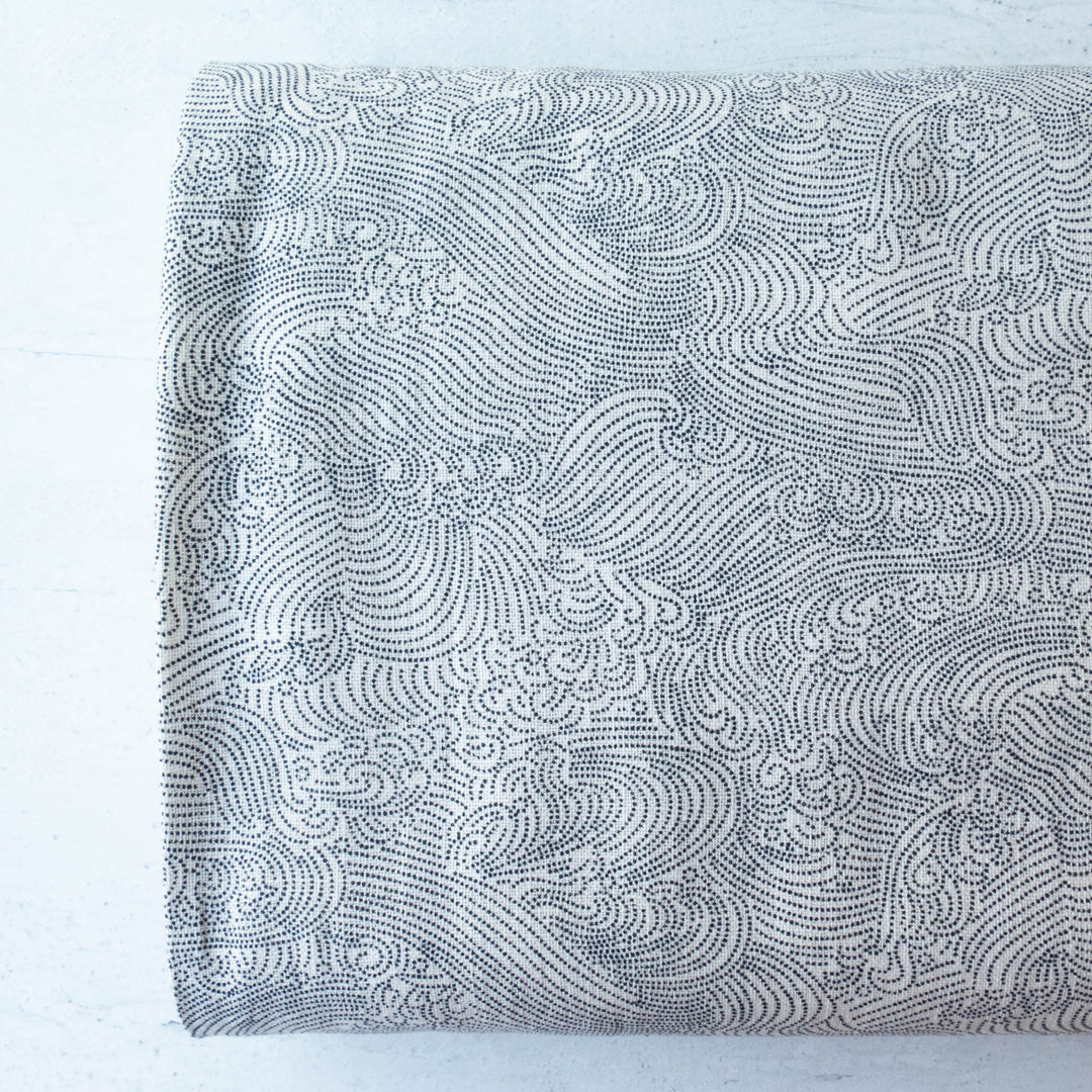 Nara Homespun :: Waves on White (NHS33D21)