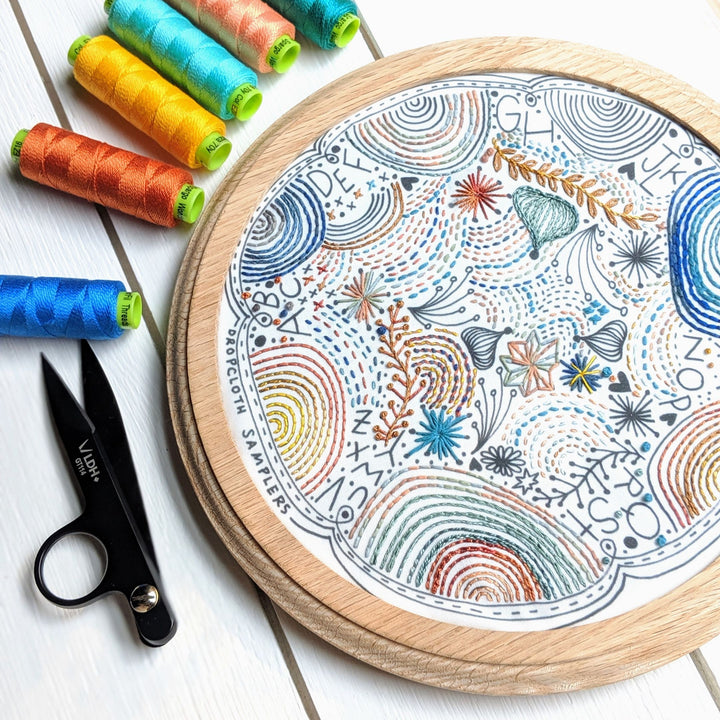 Dropcloth Embroidery Samplers :: Disco Nap Sampler Patterns - Snuggly Monkey