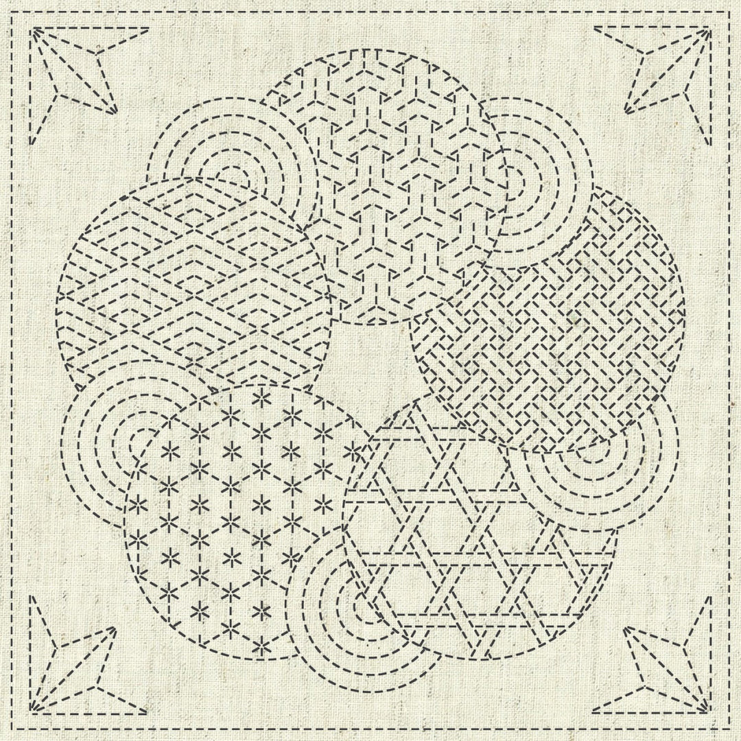 Kaza-Guruma 3 Sashiko Embroidery Sampler