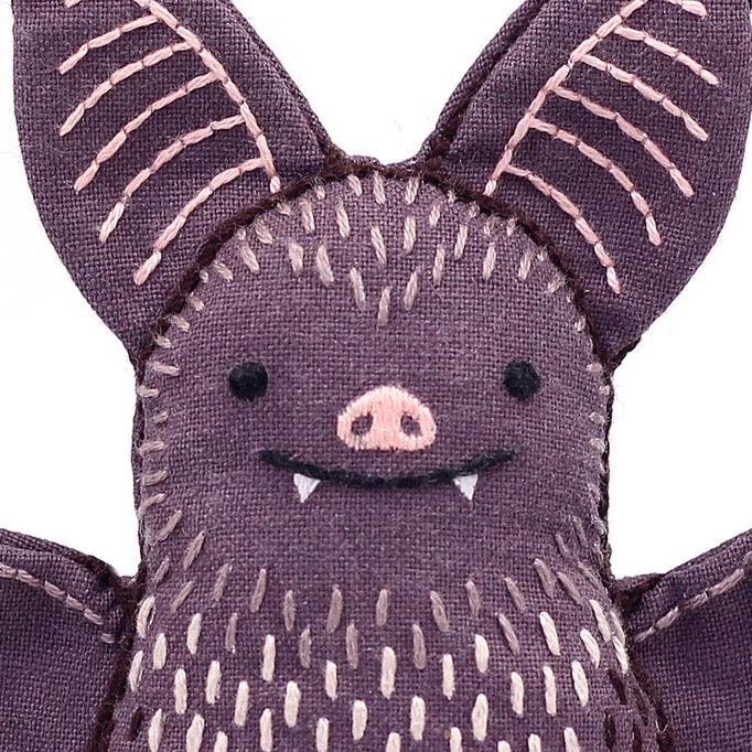 Bat Plushie Embroidery Kit