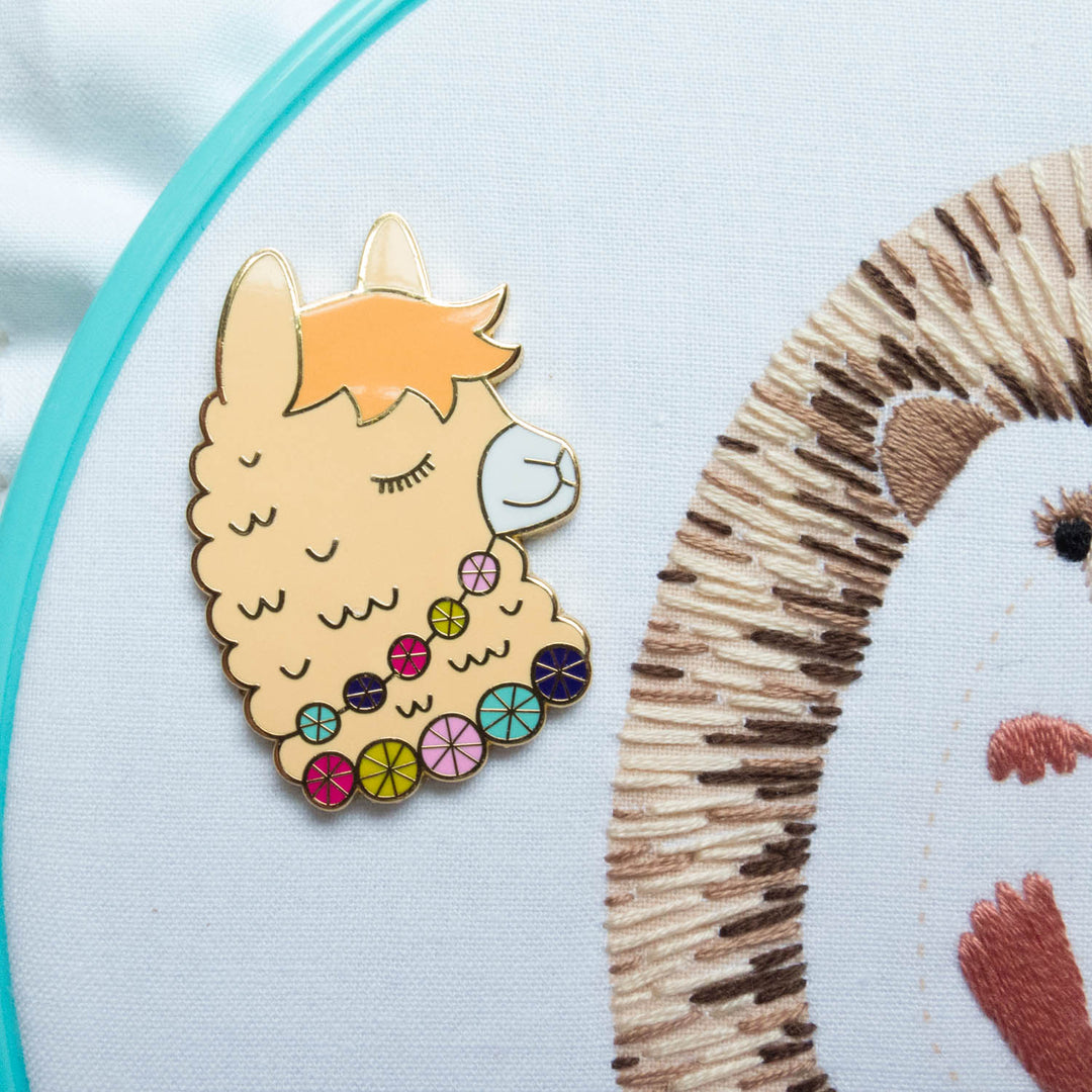 Cute Llama Needleminder Needle Minder - Snuggly Monkey