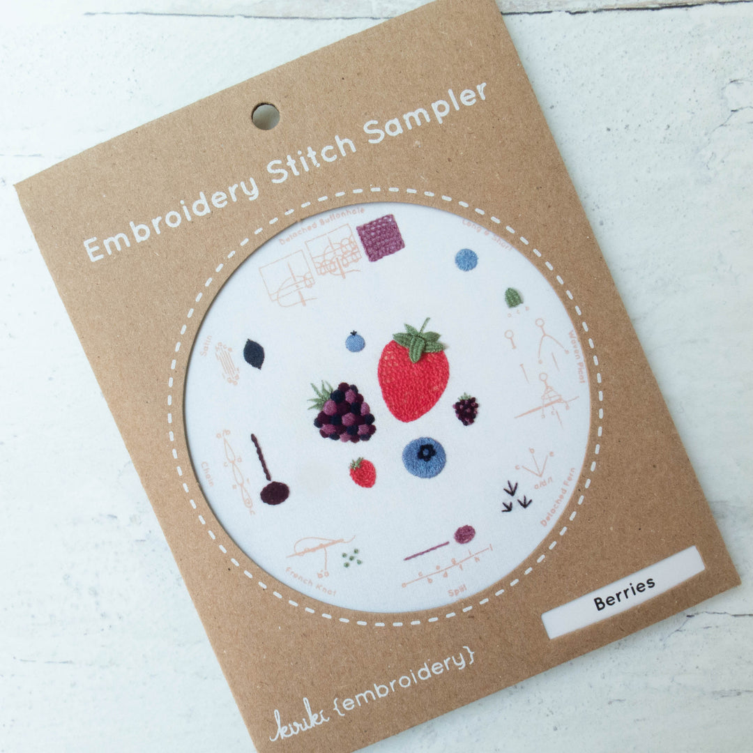 Berries Embroidery Stitch Sampler