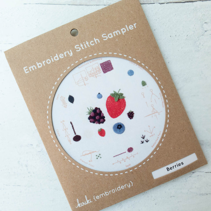 Berries Embroidery Stitch Sampler
