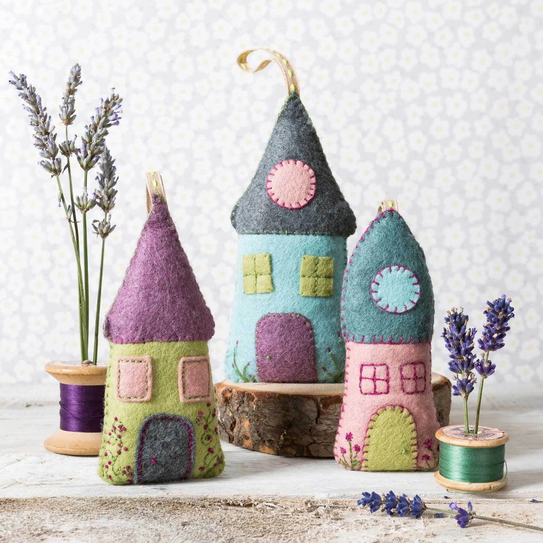 Lavender Houses Felt Embroidery Craft Kit