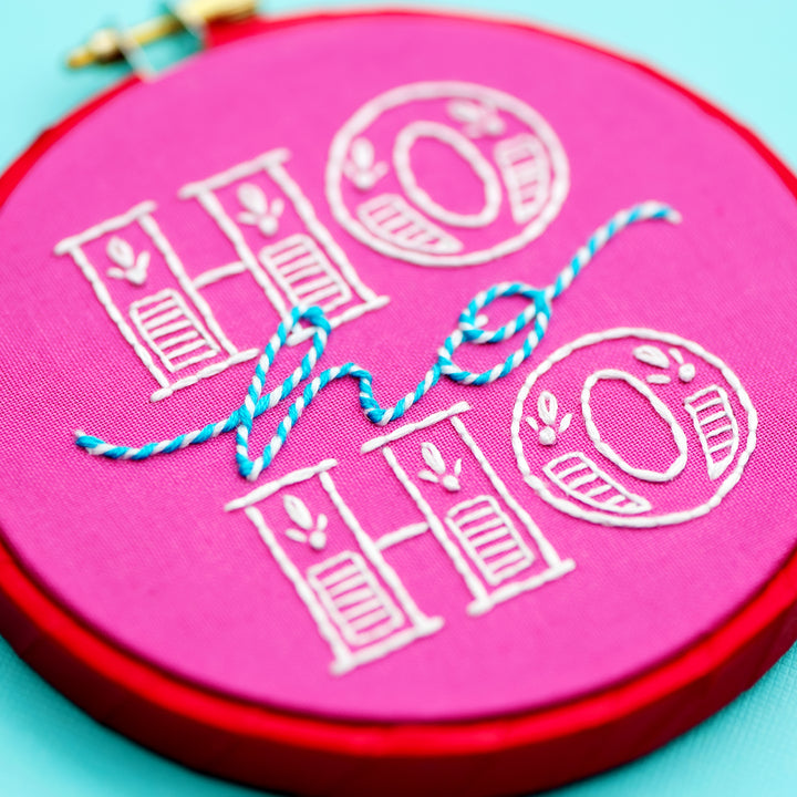 PDF PATTERN - Santa & Ho-Ho Ornaments Embroidery Pattern