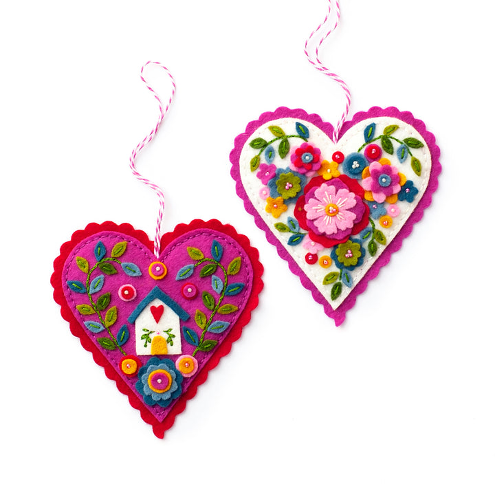 PDF PATTERN - Heart & Home Wool Felt Ornaments Pattern