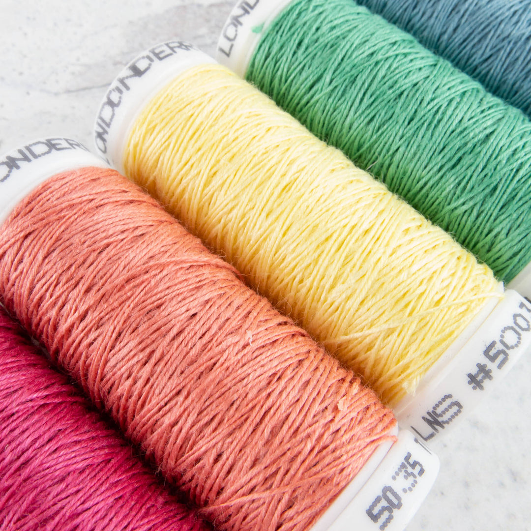 Londonderry Linen Thread (50/3) - Muted Rainbow Set