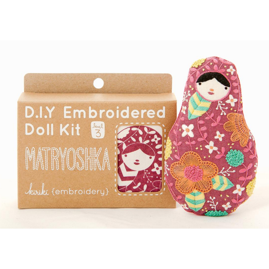 Matryoshka Embroidery Kit by Kiriki Press Embroidery Kit - Snuggly Monkey