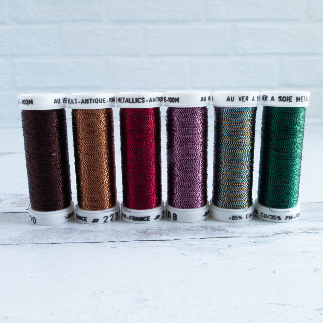 Au Ver a Soie Metallic Thread Pack - Antique #2