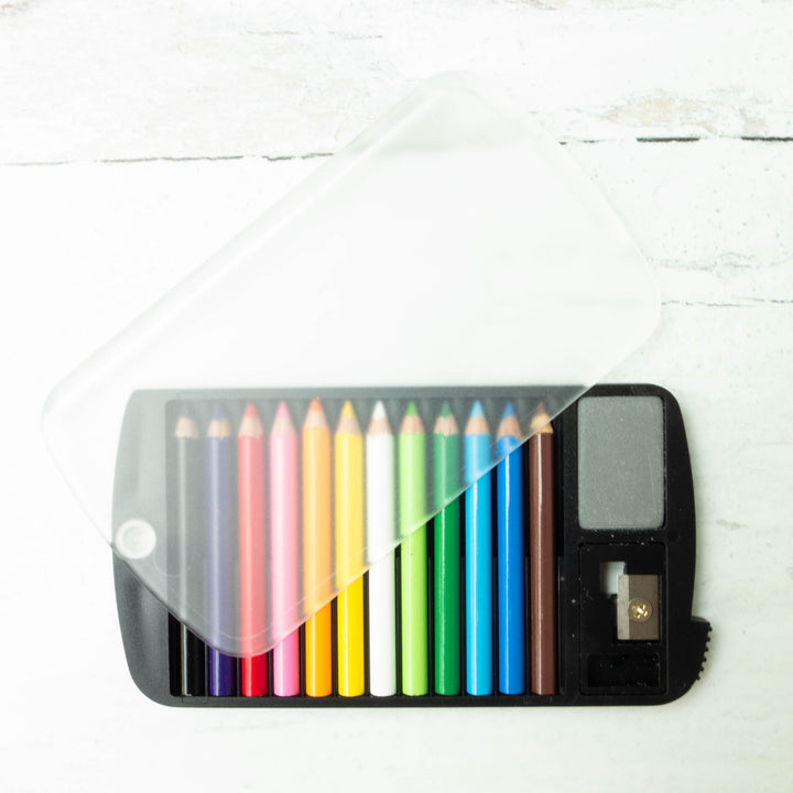 Mini Colored Pencil Set with Sharpener and Eraser