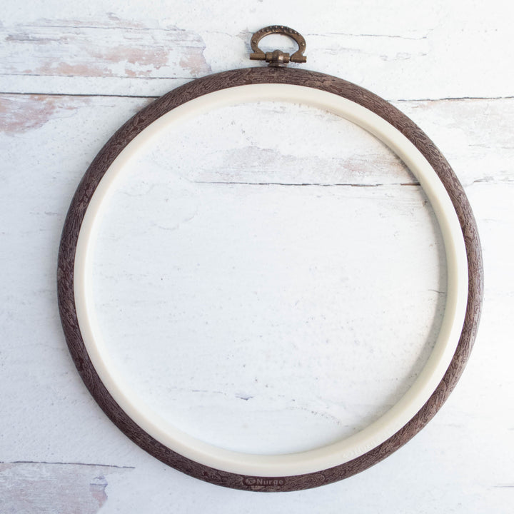 Brown Wood Grain Flexi-Hoops - Round