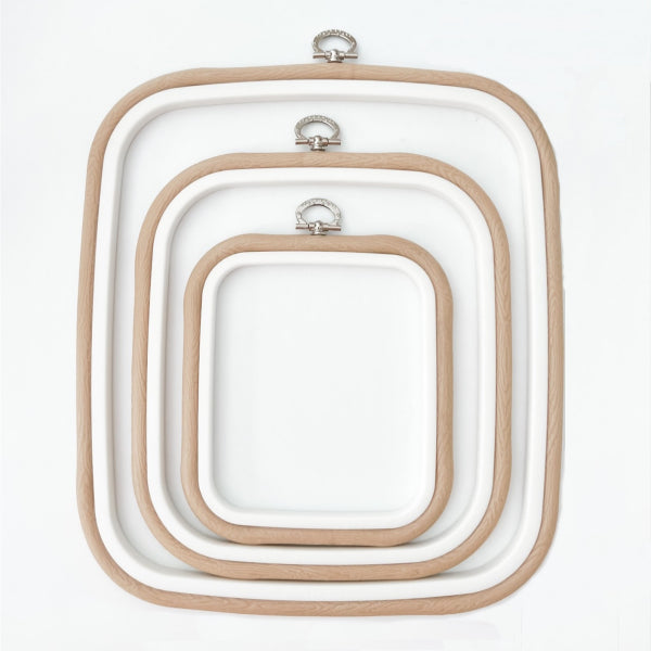 Square Wood Grain Flexi-Hoops