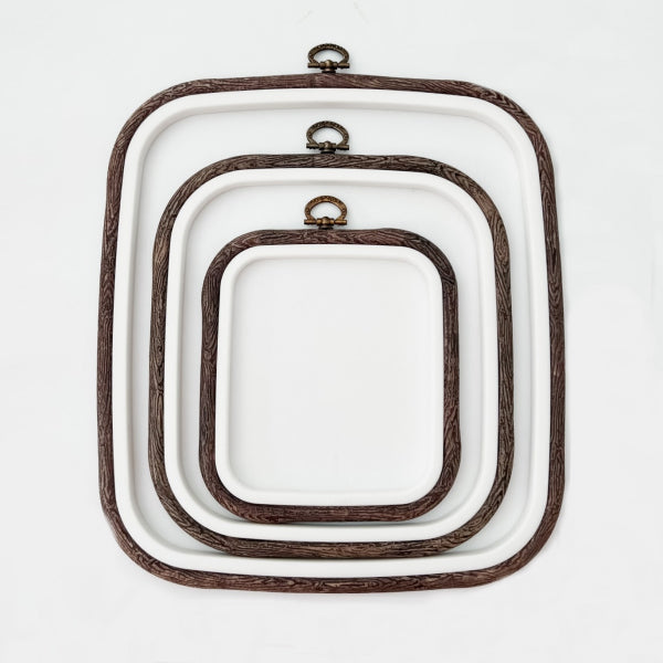 Square Wood Grain Flexi-Hoops