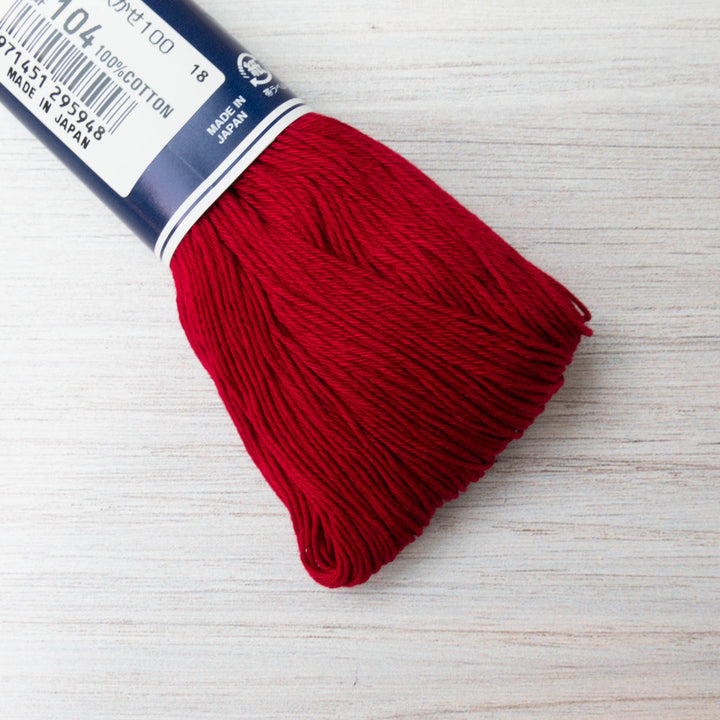 100m Skein Olympus Sashiko Thread - Rose Red (#104)