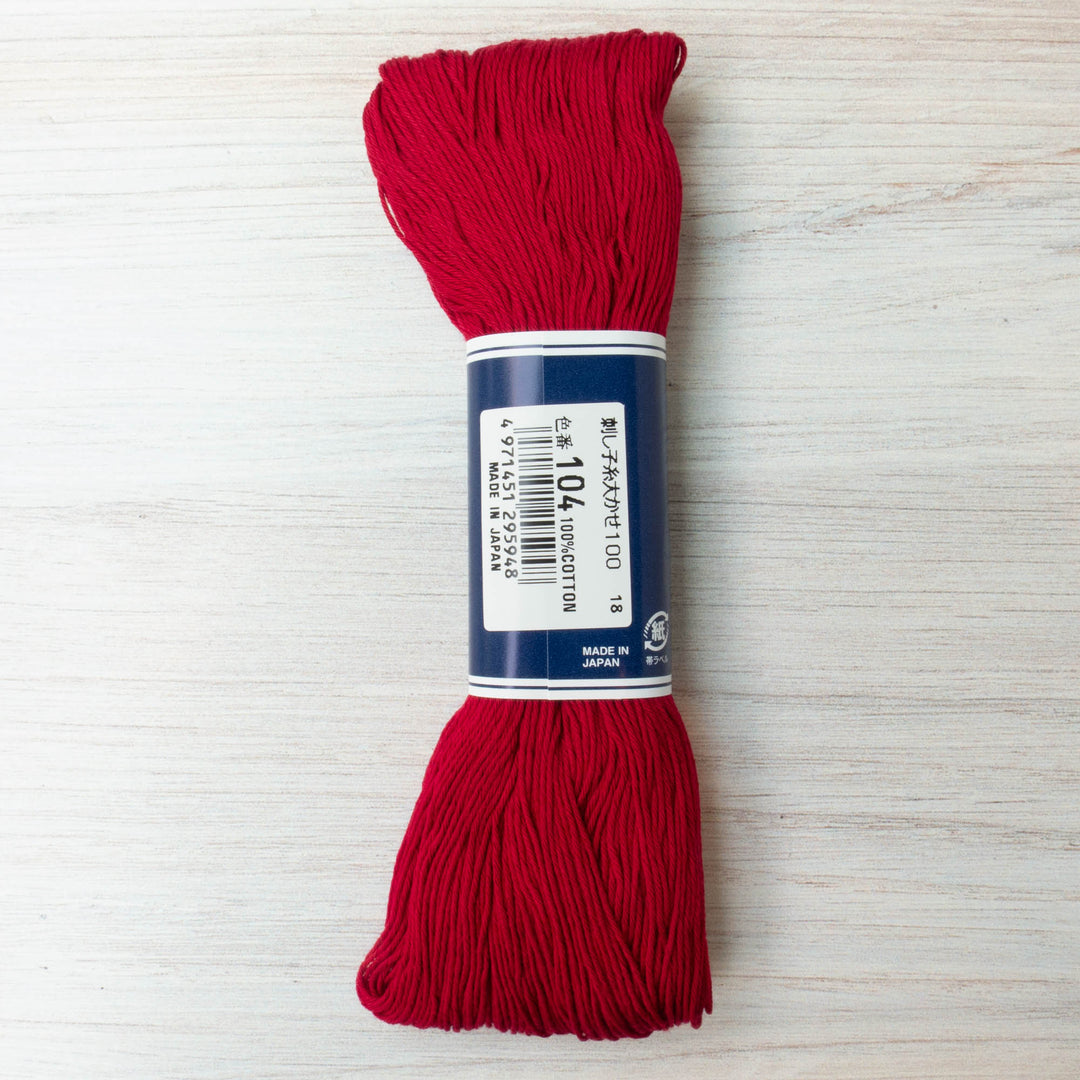 100m Skein Olympus Sashiko Thread - Rose Red (#104)