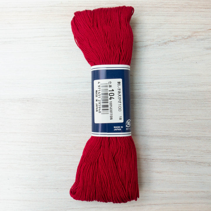 100m Skein Olympus Sashiko Thread - Rose Red (#104)