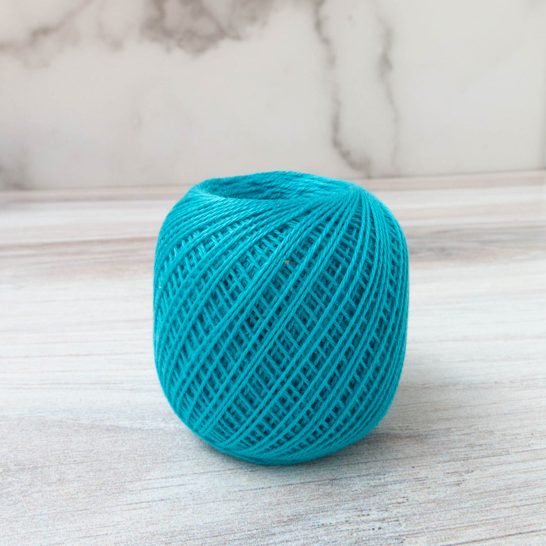 Olympus Thin Sashiko Thread - Cyan Blue (#217)