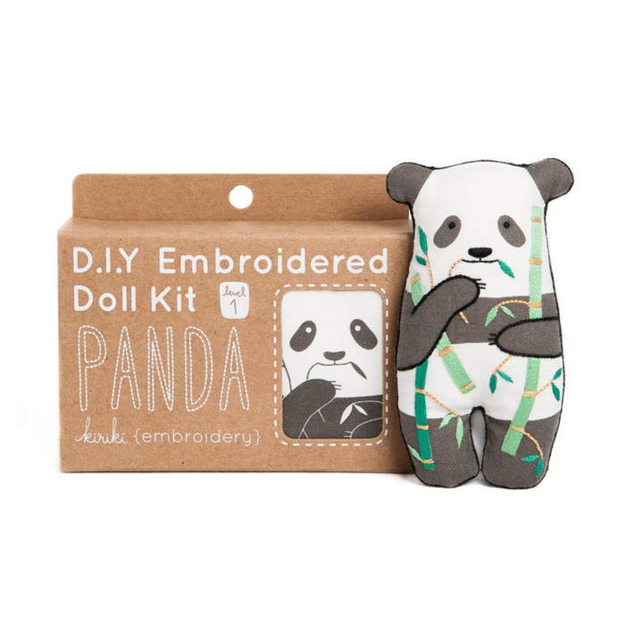 Panda Plushie Embroidery Kit by Kiriki Press Embroidery Kit - Snuggly Monkey