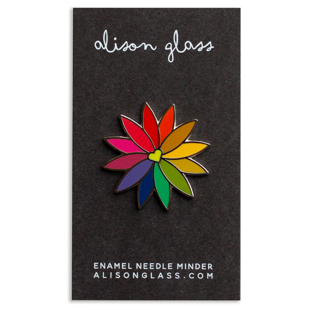 Rainbow Flower Enamel Needleminder