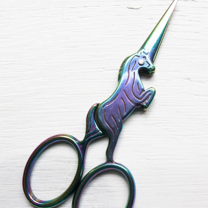 Rainbow Unicorn Embroidery Scissors Scissors - Snuggly Monkey