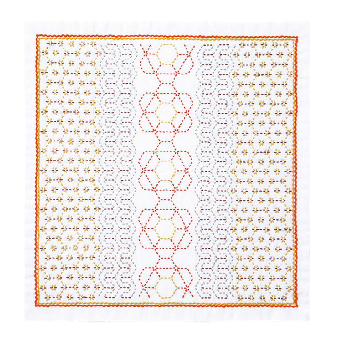 Mixed Style Sashiko Embroidery Kit - Honeycomb (1103 / 430)