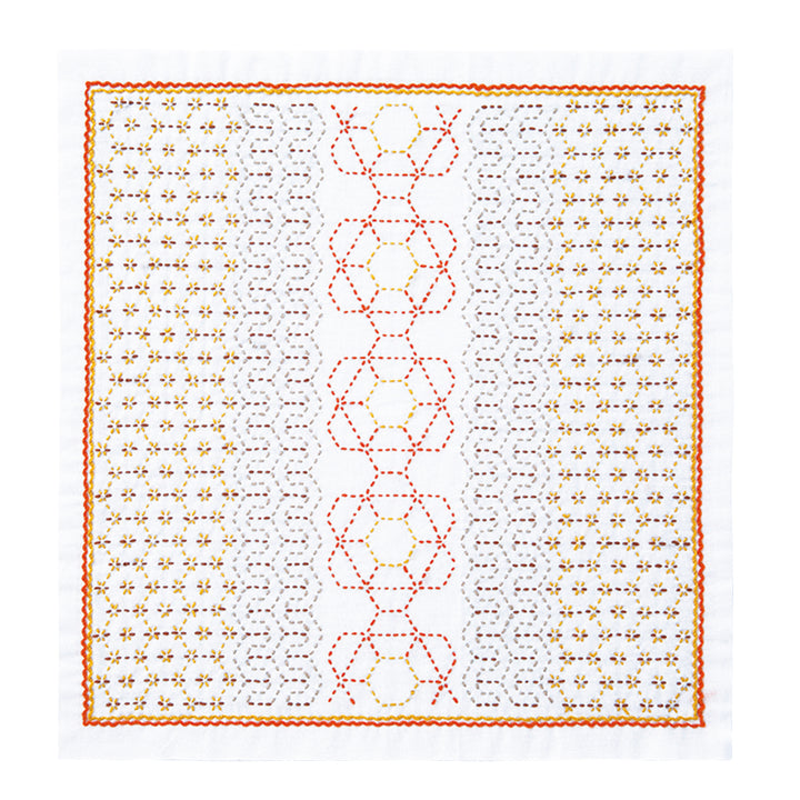 Mixed Style Sashiko Embroidery Kit - Honeycomb (1103 / 430)