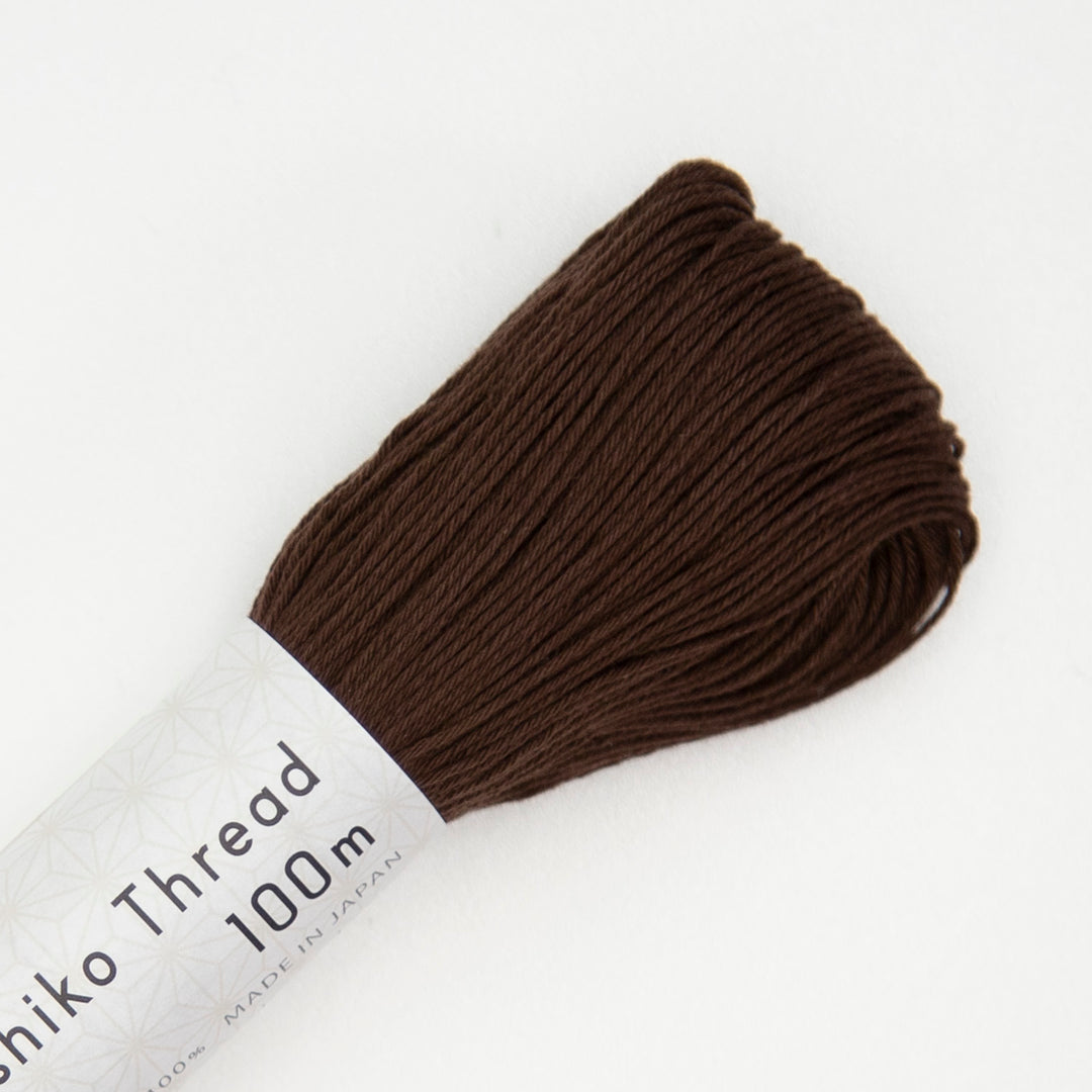 100m Skein Olympus Sashiko Thread - Dark Brown (#128)